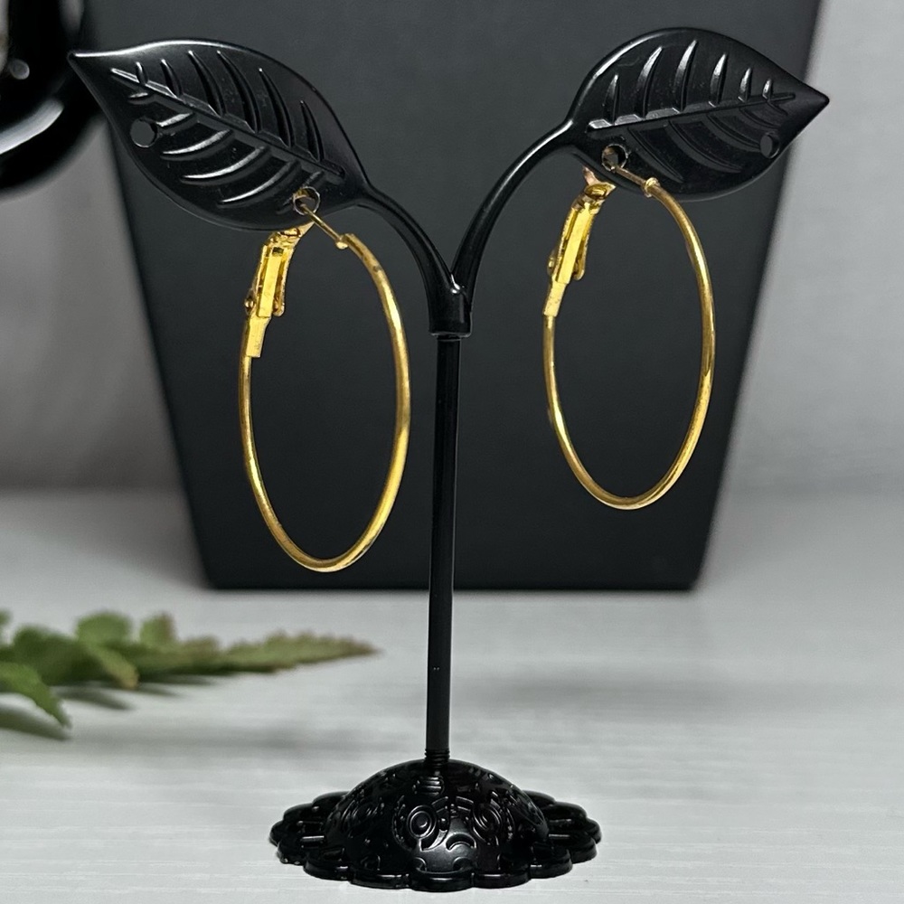 Gold Tone Hoop Earrings